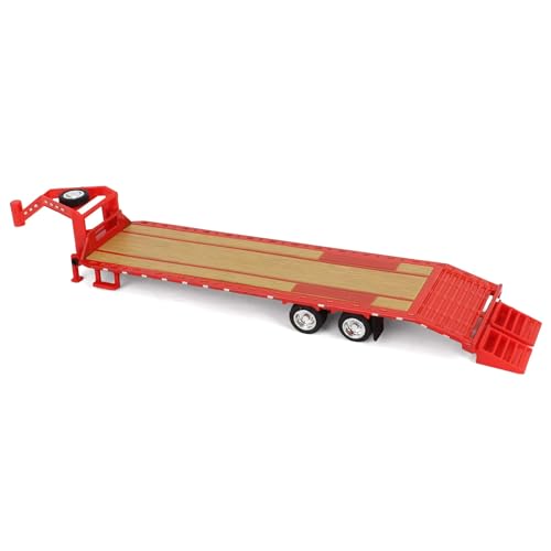 Greenlight 1/64 Gooseneck Trailer Rojo con Franjas miniatura 4