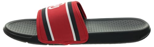 Image of FOCO NCAA Printed Team Logo and Color Stripes Comfortable Slide Sandals