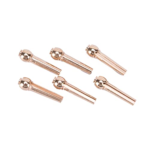 Clavijas de clavijas de puente de guitarra 6pcs Metal Bridge Pin Pin Acoustic Guitar String Pines Pines Nail Brass 27mm Actualizar accesorios Cover