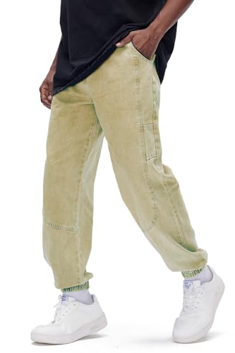 Heyfanee Men's Drop Crotch Jogger Jeans