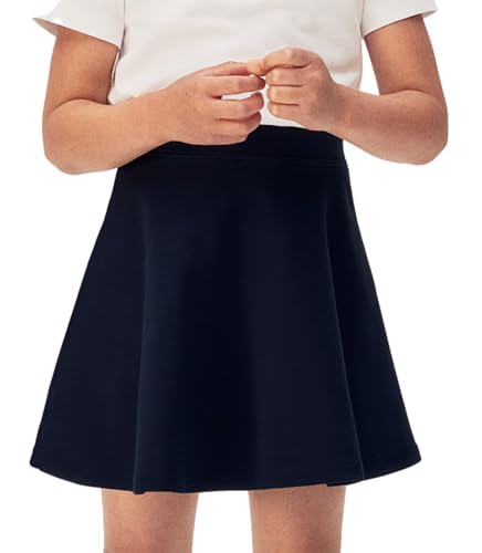 Pretty Fashion Kids Skater Skirt Girls Flared Flowy High Waisted Dance Childrens School Skirt Ages 5-13 (Navy, 5-6 Years)