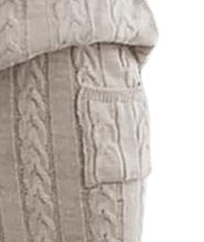 Image of Sexyshine Women's Cable Knit Long Skirt 2 Piece Outfit Chunky Oversized Pullover Sweater Top and Long Pencil Skirt Sets