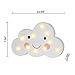 Obrecis Light Up Cloud Marquee Sign, Remote Control Cloud Marquee Light White Printed Cloud Lamp for Bedroom, Nursery Room, Child Kids Girls Decor (White Smile Cloud)