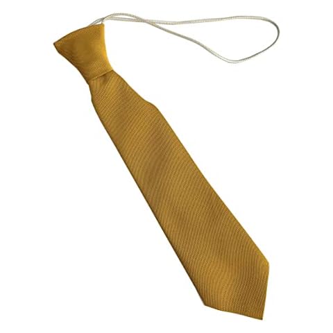 Kids School Tie Weddings Fancy Dress | Boys' ties and school ties for girls | Yellow, Red, Black, Blue, Navy, Purple, Green, Maroon (Yellow) Cover