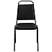 Flash Furniture 4 Pack Hercules Series Trapezoidal Back Stacking Banquet Chair, Set of 4, Black Vinyl/Black Frame