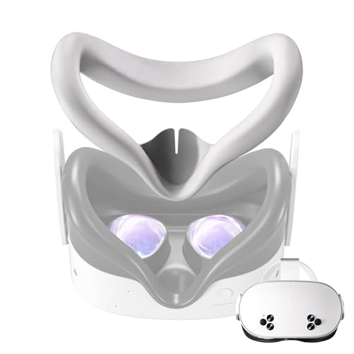Image of SAQICO VR Silicone Face Pad Cover for Oculus /Meta Quest 3S Headset,Accessories for Oculus Quest 3, VR Face Pillow Pad Mask for Meta Quest 3S Headset Face Pad
