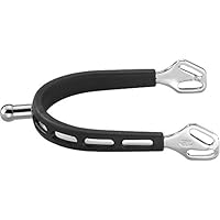 Sprenger Sporen Ultra Fit extra Grip aus Edelstahl, 20mm, Kugelkopf I Reitsporen mit Gummiüberzug für besseren Halt I optimierte Sporenriemenführung