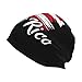 Puerto Rico Flag Beanie Hats for Men Women Warm Winter Hats with Puerto Rican Flag Soft Slouchy Knit Skull Cap