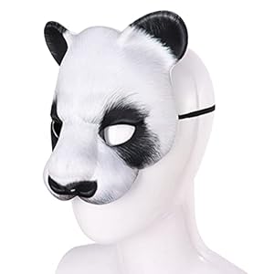 Amosfun 2 Stks Panda Maskers Beren Maskers Dierenhoofd Maskers Mascotte Hoofdmaskers Panda Beer Kostuum Accessoire…