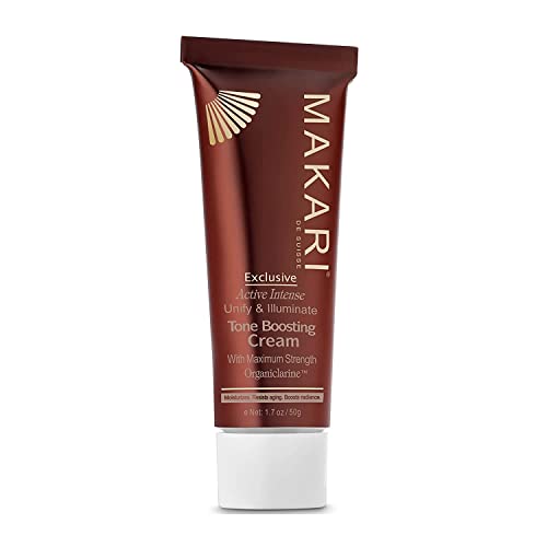 MAKARI Exclusive Active Intense Tone Boosting Face Cream (1.7 oz) | Skin-Brightening Facial Cream | Moisturizes and Softens | Smoothens Fine Lines & Wrinkles | For Dry, Normal, and Maturing Skin