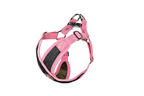 Gooby - Active X Step-In Harness, Choke Free Small Dog Harness With Synthetic Lambskin Soft Strap, Pink, Large #TOP1