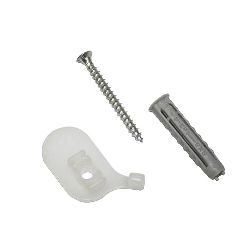 GARDINIA Deckenträger für Aluminium-Vorhangschiene, 1-läufig, Weiß, 2 Stück