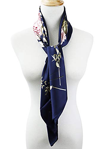 Image of Women's 35 inch Satin Square Silk Like Hair Scarves and Wraps Headscarf for Sleeping | Silk Feel Neckerchief, Hair Scarf, Fashion Bandana, Headscarf, Headband, Hair Wrap Sleeping, Daily Fashion Styling