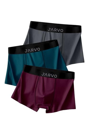 Image of JARVO Men's Nylon Regular Fit Solid Antibacterial Trunks (Pack of 3)