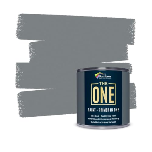 THE ONE All-In-One Paint & Primer - Off White Satin, 8.5 Fl Oz/250ml Sample | 1 Coat Formula | Easy Indoor & Outdoor Decorating for Home & Garden Walls, Floors & Furniture | Water-Based & Low VOC