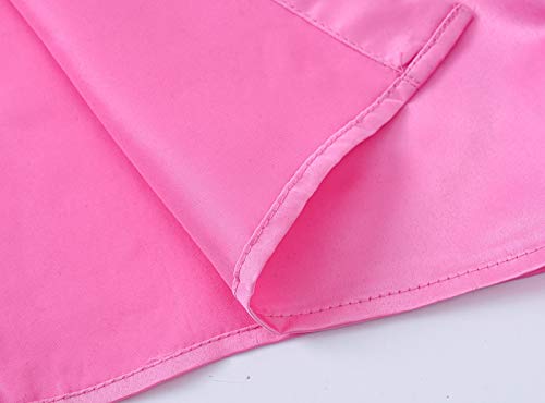 Kids Girls Satin Solid Color Bathro𝐛e Silk Short Sleeve Loose Comfy 𝗡ightdress Toddler Fashion Relaxed Belted Ro𝐛e2