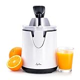 Jata JEEX1058 Exprimidor de Naranjas Eléctrico de Brazo, 350 W, Doble cono, Vertido continuo, Desmontable, Tapa cierre antigoteo, Base antideslizante, Extracción continua