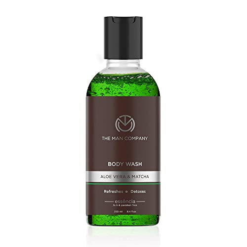 Image of The Man Company Body Wash with Aloe Vera & Matcha | Soap Free Shower Gel for Glowing & Smooth Skin | SLS & Paraben-Free - 250 ml