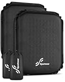 Sportneer Inflatable Seat Cushion: Self-Inflating 2' High Rebound Foam Cushion for Airplane Bleacher Stadium and Outdoor Events – 0.48lbs Lightweight & Easy to Carry for Sports Fans, 2 Pack