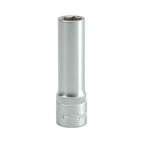 Image of Yato YT-1226 Chromium Satin Plated Steel Hexagonal Deep Socket for Socket Wrench Set CRV 50BV30 Socket Tool Box 13mm and Length 76mm Steel