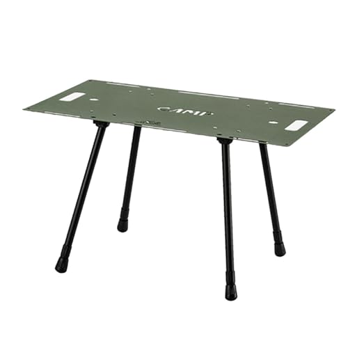 Yiju Folding Table Adjustable Height Multipurpose Stable Outdoor Table Picnic Coffee Table Furniture for Backpacking Hiking Garden, Green