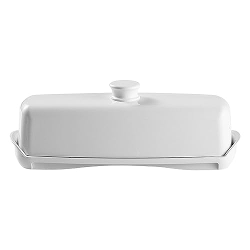 カバー付きバターディッシュ | カウンタートップ用長方形バター容器 - 伝統的なキッチンアクセサリー、モダンなホームデコレーション、電子レンジ/食器洗い機対応