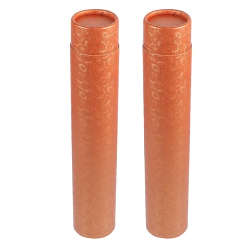 Beatifufu 2pc Extendable Painting Tube Present Box Telescoping Calligraphy Storage Tube for Artworks Poster Roll Container Document Holder