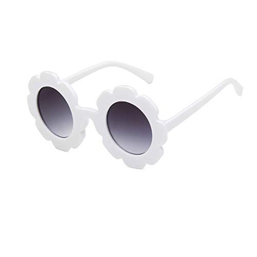 Image of XinHuiGY Girl Sunglasses for Kid Round Flower Anti-UV Sunglasses Cute UV400 Protection Eyewear for Photography Outdoor Beach