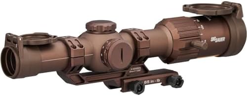 SIG SAUER Tango-MSR LPVO 1-6x24mm Waterproof Fogproof Rugged Tactical Hunting Rifle Scope | Second Focal Plane/SFP/F2 | Includes Alpha-MSR Aluminum Mount, Flip-Back Lens Covers