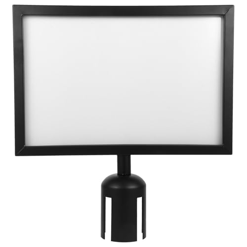Porte-panneau A4 pour barrière noire en acier inoxydable résistant