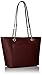 Calvin Klein Hayden Saffiano Leather East/West Top Zip Chain Tote, Merlot
