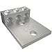 ILSCO T3A2-250N-EC Aluminum Mechanical Lug, Conductor Range 2-14, 3 Ports, 2 Holes, 5/16in Bolt Size, Tin Plated, UL, CSA