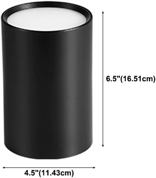 LITFAD LED Ceiling Light 1-Light Ceiling Flush Mount Lights Modern Style Cylinder Aluminum Flush Mount Ceiling Lamp for Bedroom Living Room Balcony Corridor - 110V-120V Black White Light