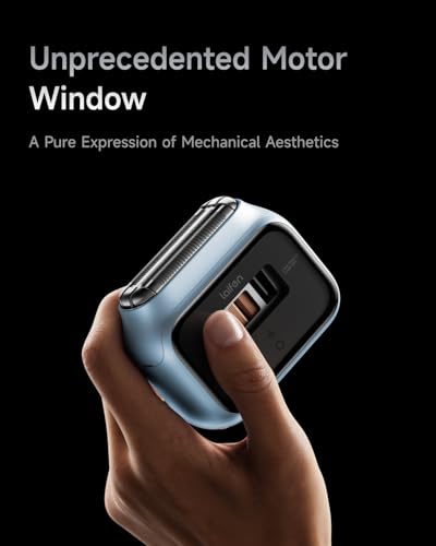 Image of Laifen P3 Pro 3-Blade Electric Shaver, Dual Linear High-Speed Motors 12,000 Cuts /Min, 100-Min Runtime, IPX7 Waterproof, Rechargeable Electric Razor for Men, Travel-Friendly (Blue Aluminum Alloy)