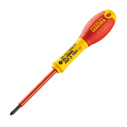 Stanley 0-65-417 Screwdriver isolated PZ0, Red/Yellow