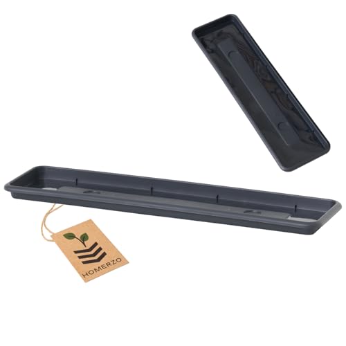 HOMERZO Blumenkasten Balkon Anthrazit – wetterfester Pflanzkasten...