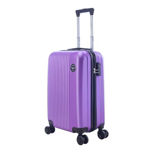 Image of SANTINO Rose Gold 3-Piece Travel Kit, purple., Small, Maple Suitcase