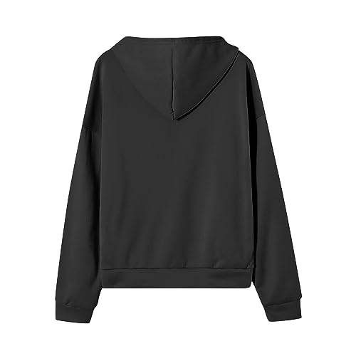 OIOLOYJM Zipper Hoodies for Women Long Sleeve Oversized Sweatshirts Y2k Drawstring Soft Jacket 2025 Fall Fashion with Pockets