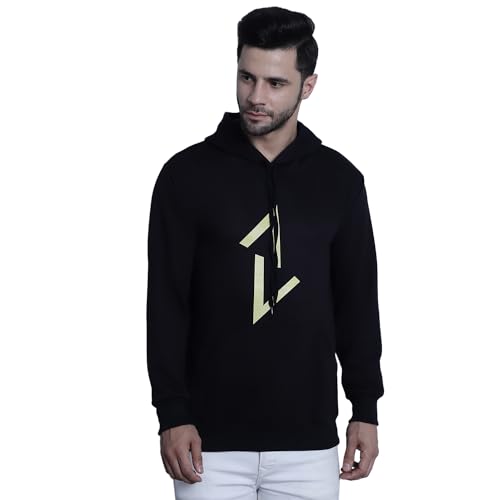 Image of Mack Jonney Printed Hooded Cotton Fleece Hoodie for Men-MACK32358