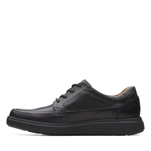 Pelle responsabile Clarks Un Abode Ease, Scarpe Con Lacci Uomo, Nero (Black Leather -), 43 EU