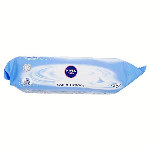NIVEA BABY Soft & Cream Vochtige Doekjes (12 x 63 Stuks), Voor Zachte Reiniging Van Gevoelige Babyhuid, Met Verzorgende… - Afbeelding 6