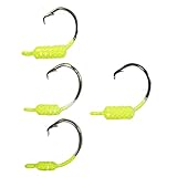 Yellowtail Snapper Weighted Circle Hook Jig - (Chartreuse) Mixed (4/0-1/32, 1/16, 1/8 oz & 5/0-1/8 oz) - 25 Pack