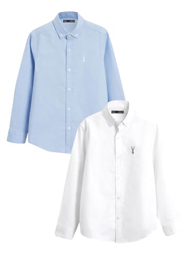 NEXT Garçon Chemise Oxford, Lot de 1 Blue & White 10 Ans