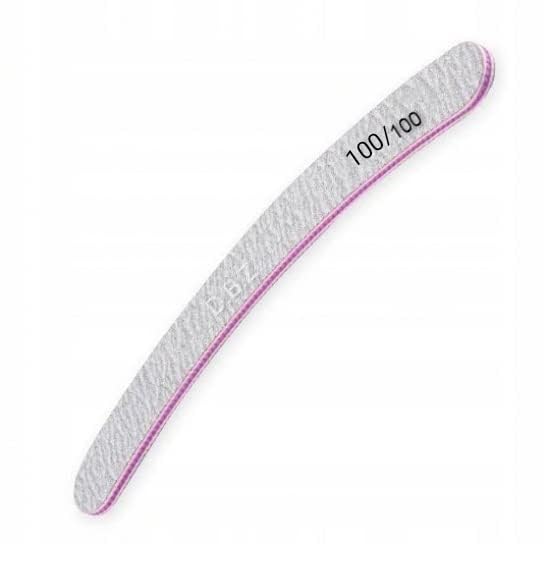 25PCS Nail Files Nail Shaper Professional Nail File Set, Curved Fingernail Files Strips Board, 100/180 Grit Double-Sided Emery Manicure Tools for Home and Salon Use (banana, 25, count)