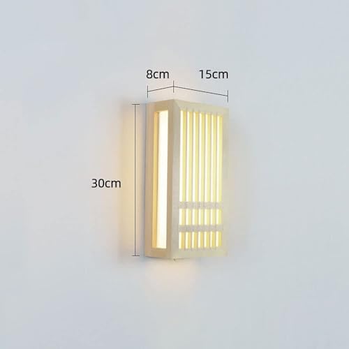 Aplique de pared de madera de estilo minimalista Japandi con iluminación de acento 4