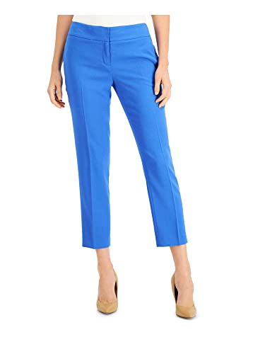 Kasper Womens High Rise Work Attire Dress Pants Blue 6