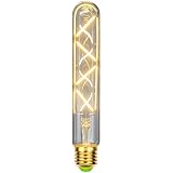 TIANFAN Edison Classic długa probówka T28 zygzakowaty wzór prosty filament LED specjalna żarówka dekoracyjna 185 mm 4 W przezroczysta