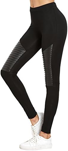 leather insert leggings