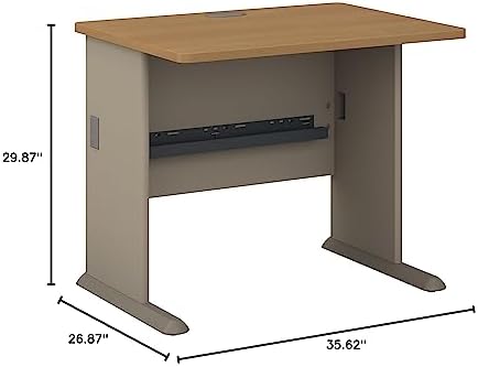 Bush Business Furniture Series A 36W Desk in Light Oak and Sage