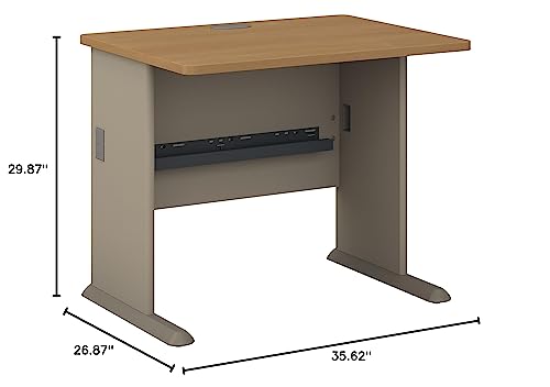 Bush Business Furniture Series A 36W Desk in Light Oak and Sage
